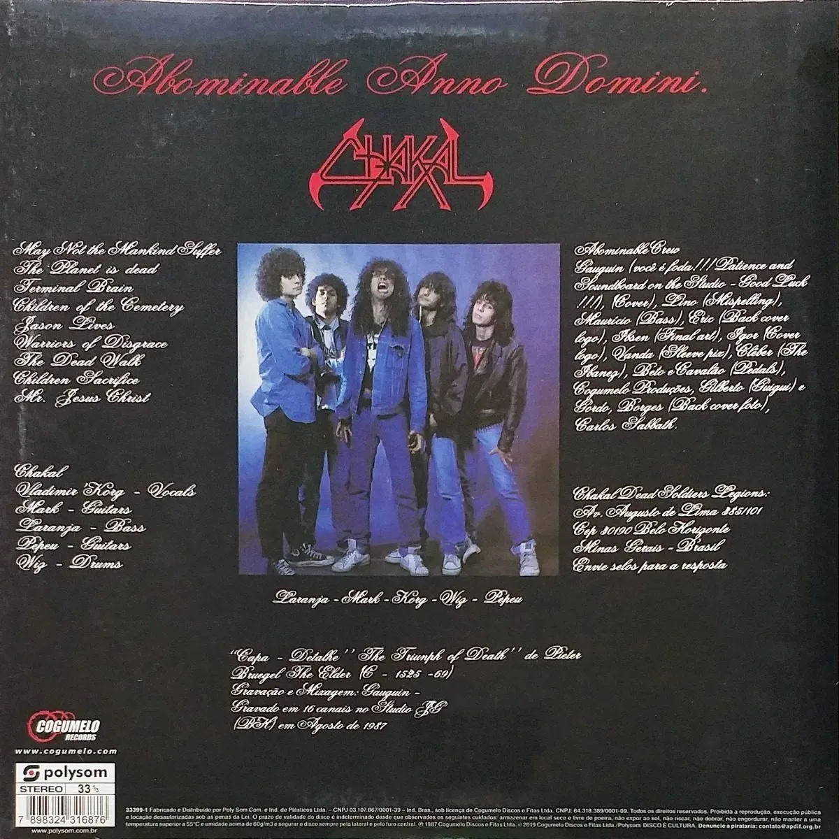 Chakal - Abominable Anno Domini - Mundo Vinyl