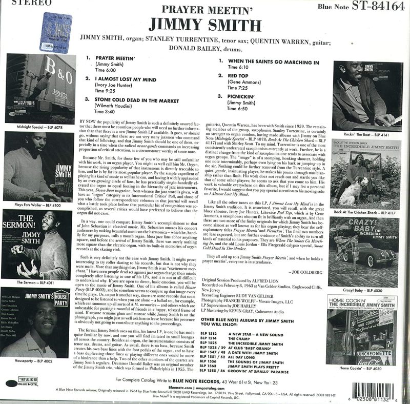 Jimmy Smith with Stanley Turrentine - Prayer Meetin'