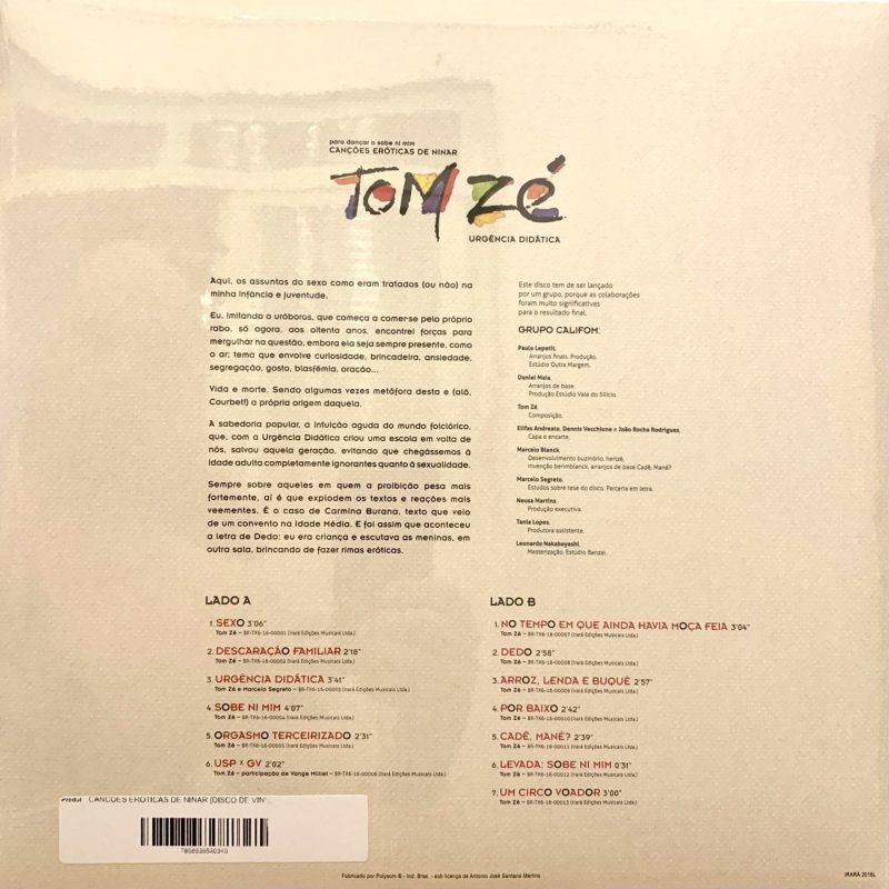 Tom Zé - Canções Eróticas de Ninar