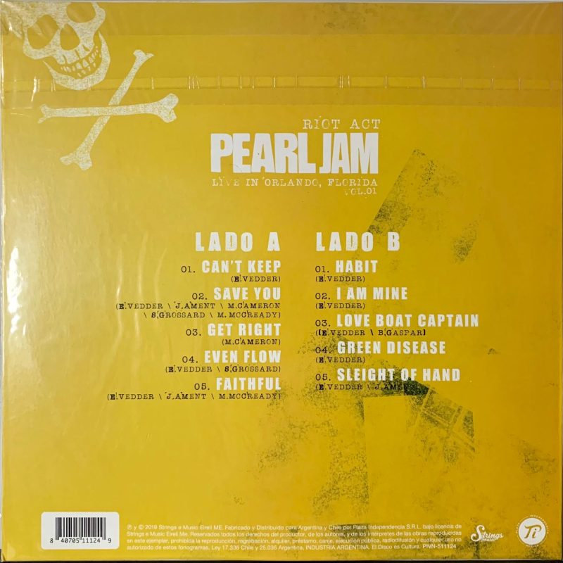 Pearl Jam - Live In Orlando, Florida - Vol. 1