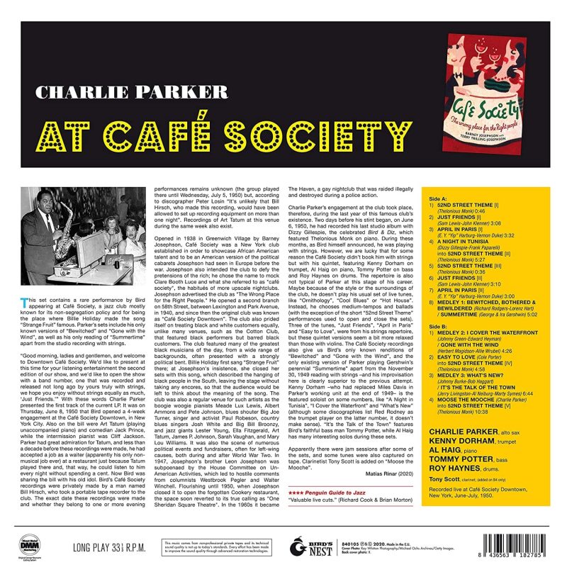 Charlie Parker - At Café Society (Disco Vermelho)