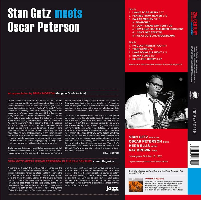Stan Getz - Stan Getz Meets Oscar Peterson (vinil laranja)