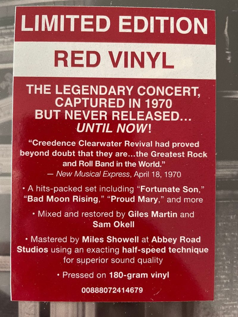 Creedence Clearwater Revival - At The Royal Albert Hall (Red Vinyl)