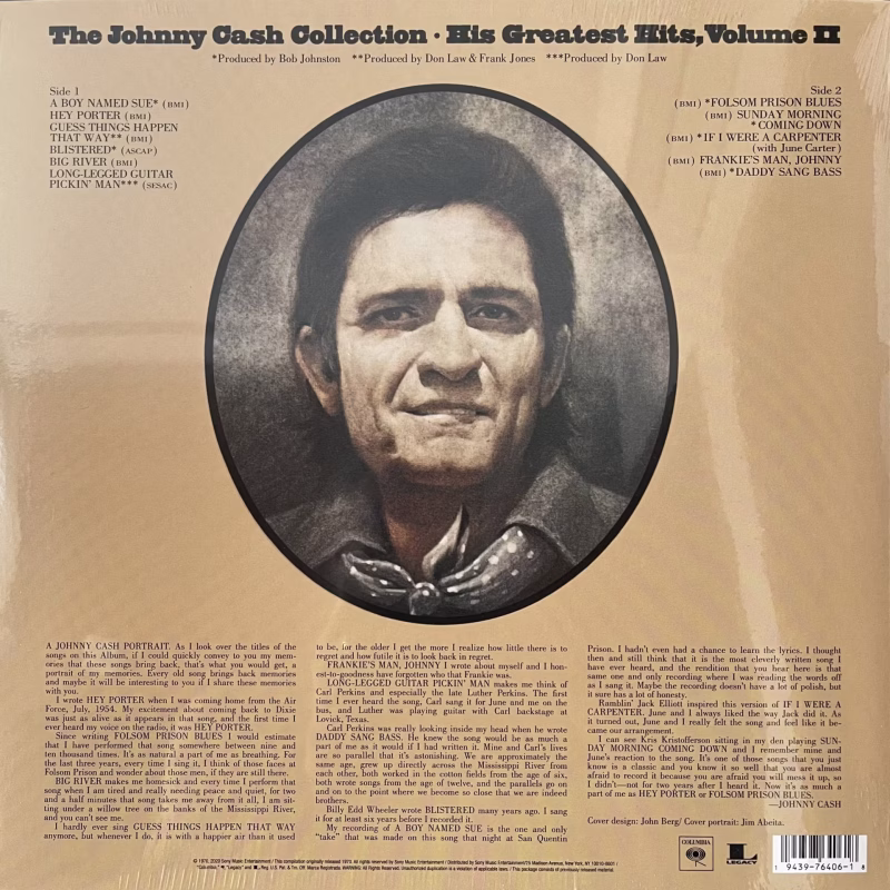 Johnny Cash - The Johnny Cash Collection - His Greatest Hits, Volume II - Imagem 2