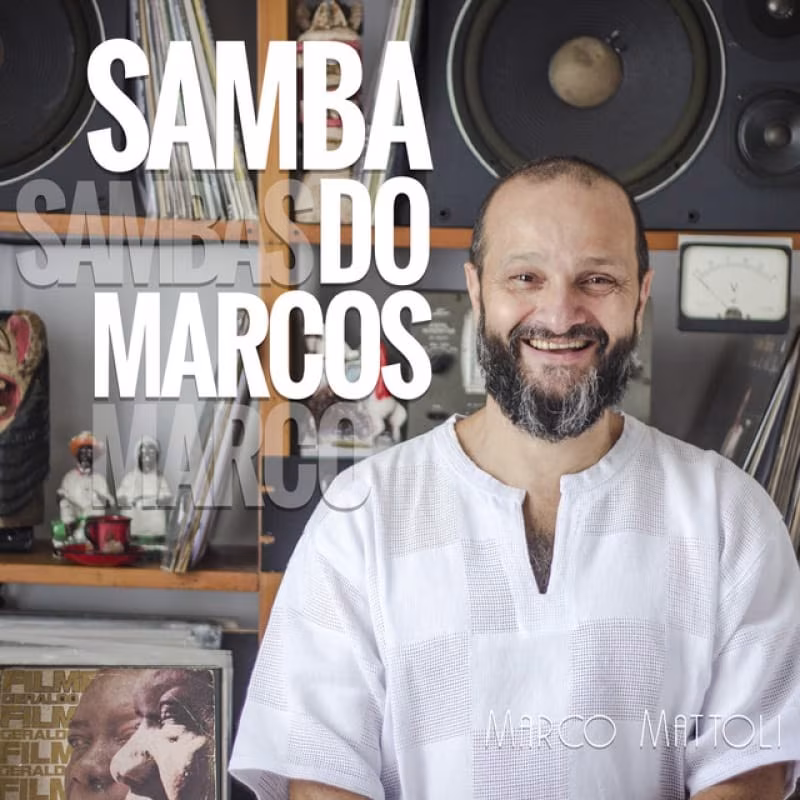capa Marco Mattoli - Samba Do Marcos (Compacto 7" - Disco Cinza Esfumaçado Translúcido) - Imagem 1