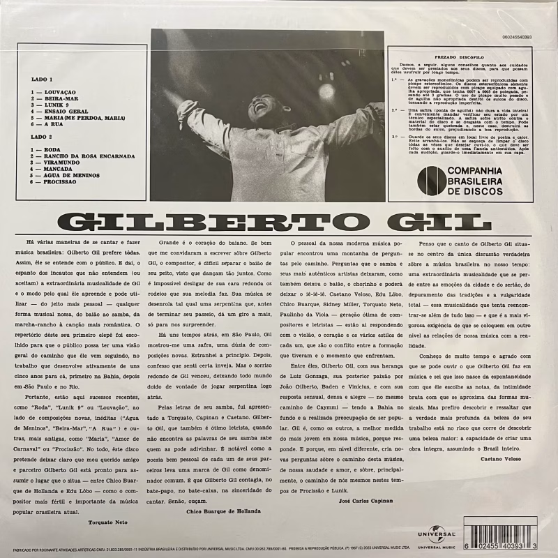 Gilberto Gil - Louvação 1967 (Disco Vermelho) - Imagem 2