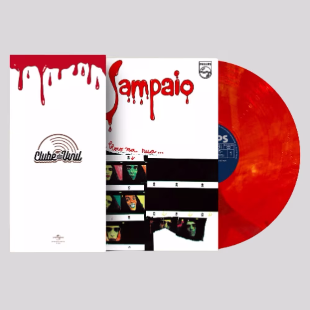 capa+disco Sérgio Sampaio - Eu Quero É Botar Meu Bloco Na Rua (Disco Vermelho) - Imagem 1