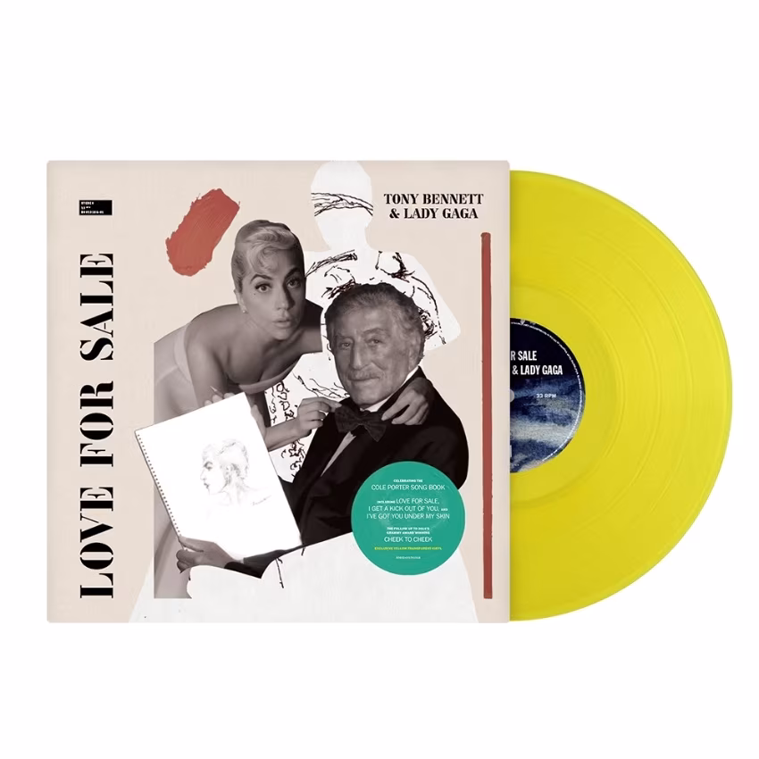 Capa e Disco Tony Bennett & Lady Gaga - Love For Sale (Yellow Vinyl) - Imagem 1