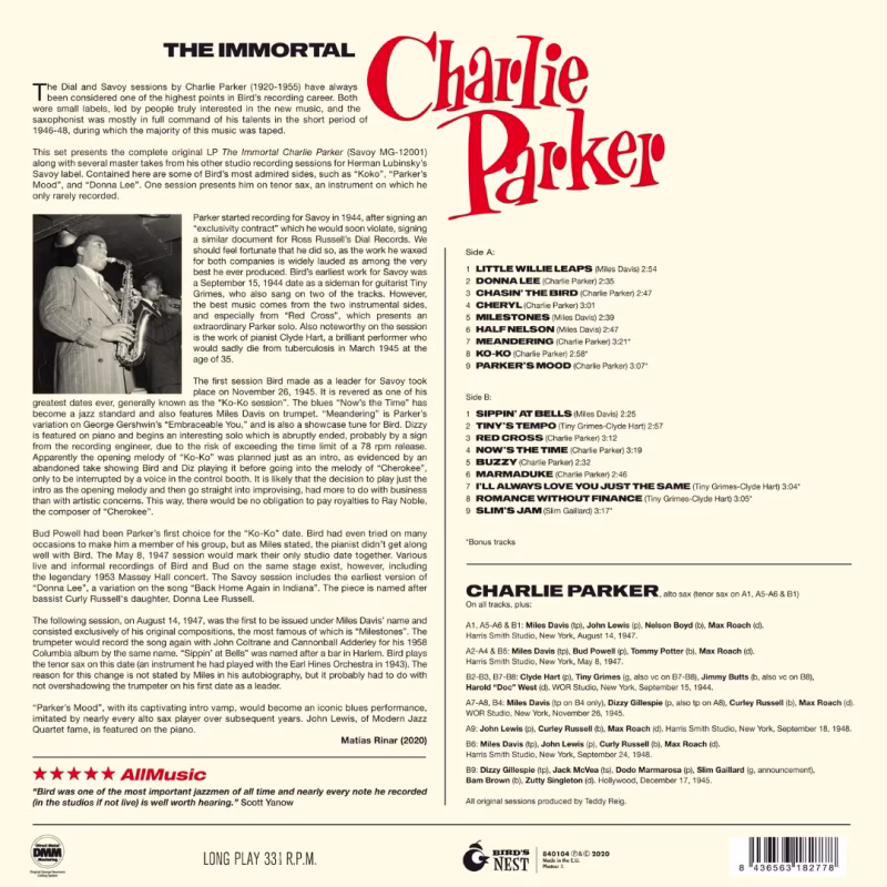 Charlie Parker – The Immortal (Green Vinyl) - Imagem 3