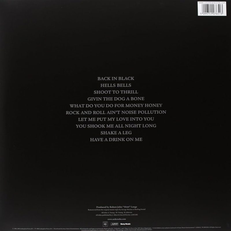 AC/DC - Back In Black (Black & White Swirl Vinyl 50th Anniversary Edition) - Imagem 2