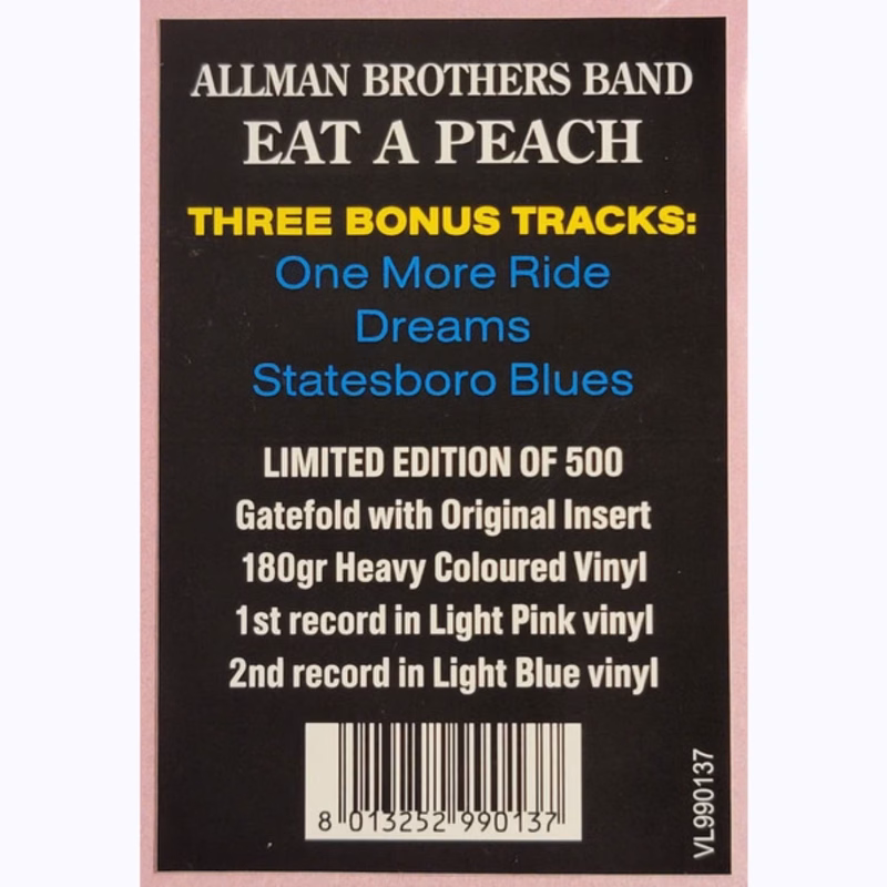 The Allman Brothers Band – Eat A Peach (LP Duplo Light Pink & Light Blue) - Imagem 4