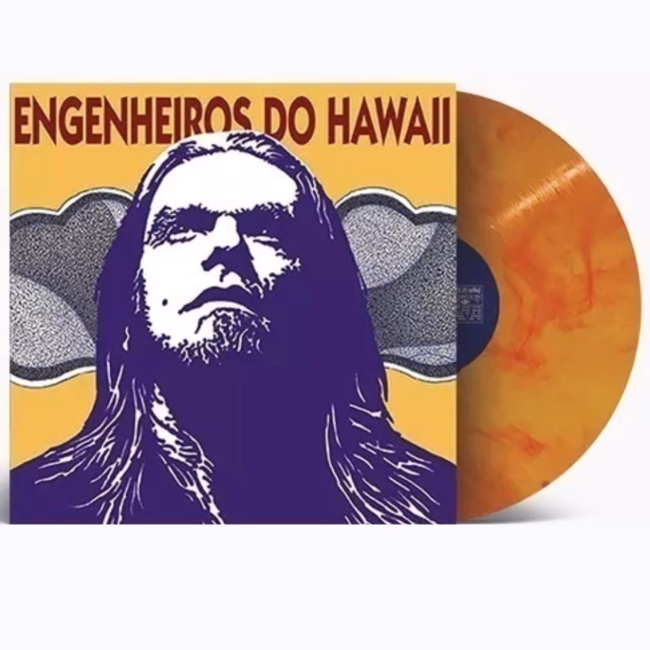 capa engenheiros Engenheiros Do Hawaii – Surfando Karmas & DNA (Orange Transparent Marbled) - Imagem 1