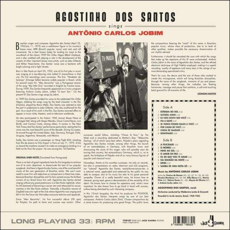 Agostinho Dos Santos – Sings Antonio Carlos Jobim
