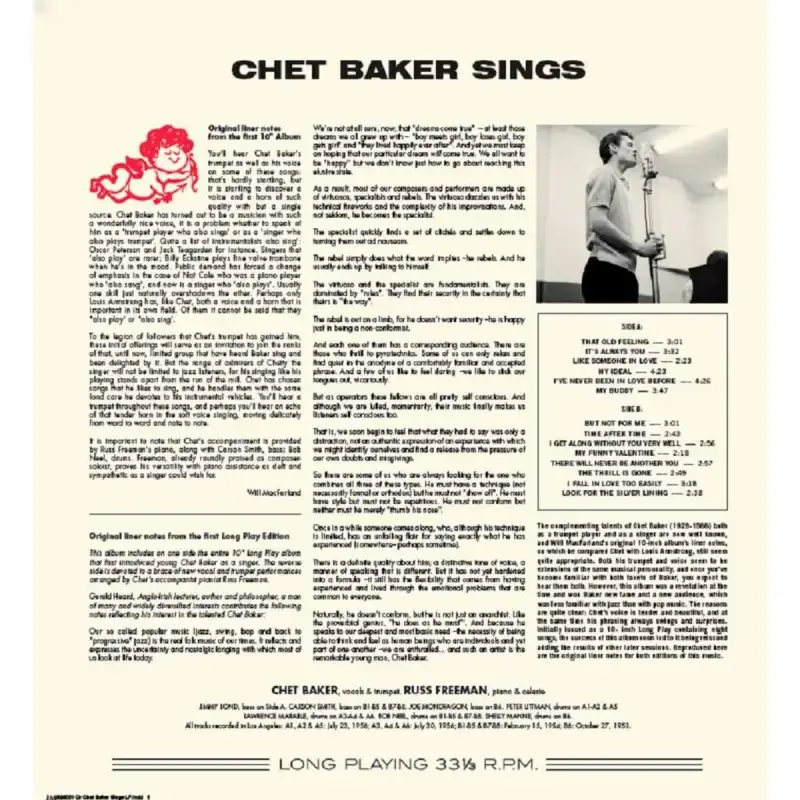Chet Baker - Sings (Clear Vinyl)