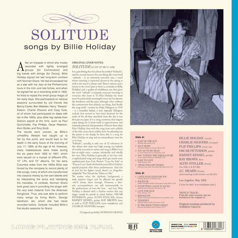 Billie Holiday – Solitude (Blue Vinyl)