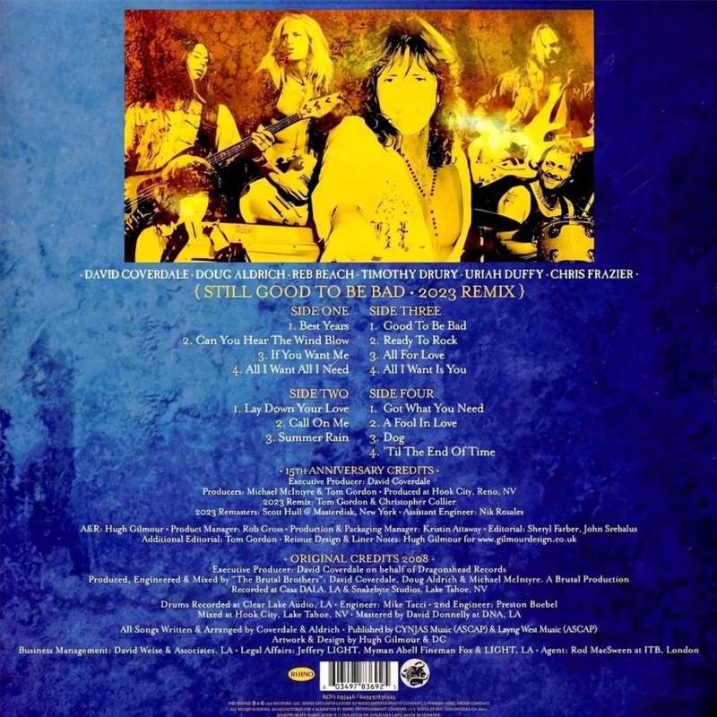 Whitesnake – Still Good To Be Bad (2 LP Set on Translucent Blue Vinyl)